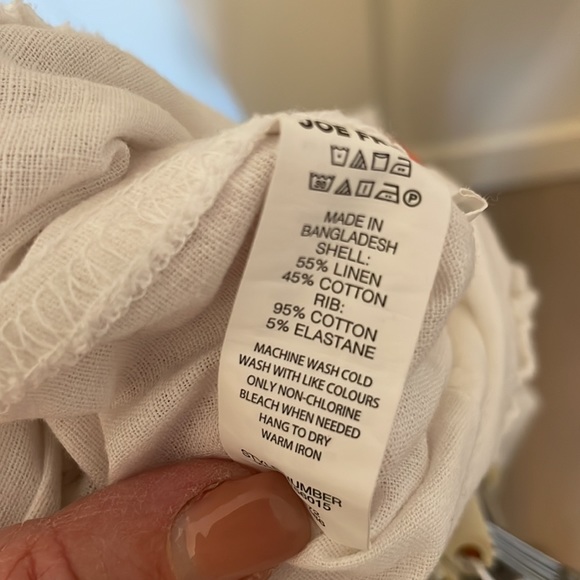 Joe Fresh linen/cotton blend ankle pant. Size XL. White - Picture 4 of 4